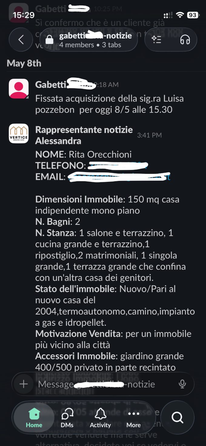 Acquisizione fissata