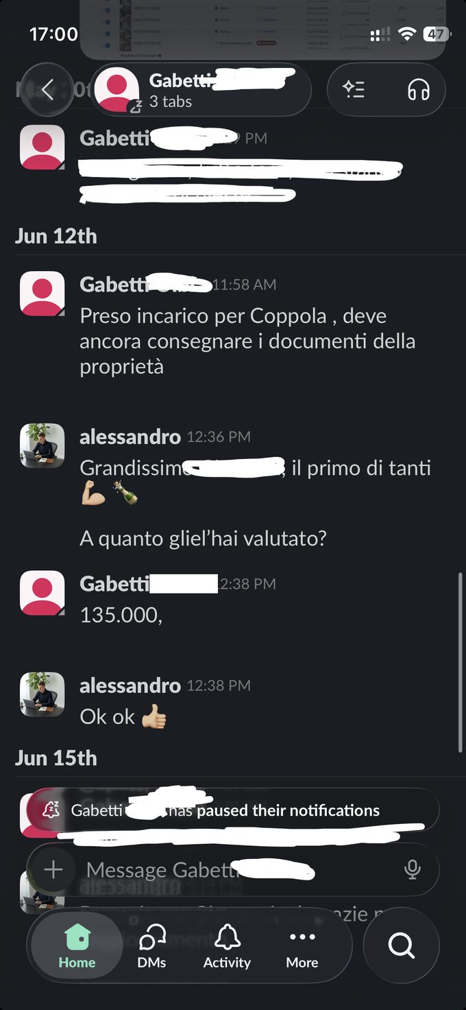 Preso incarico — il primo di tanti